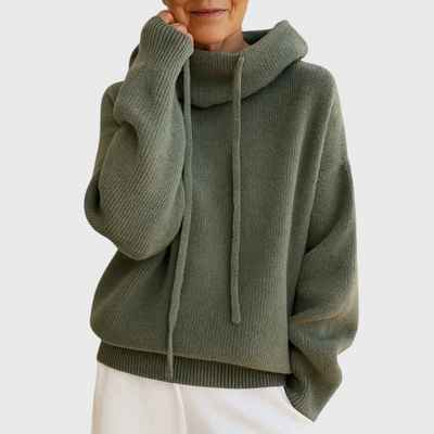 Waltraud | Weicher Strick-Kapuzenpullover