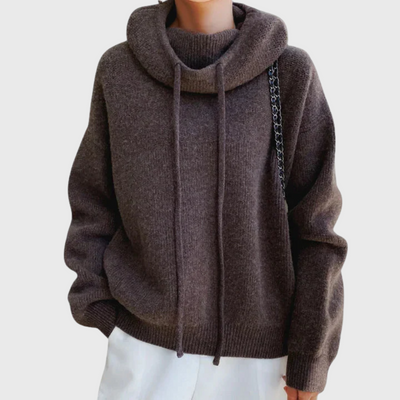Waltraud | Weicher Strick-Kapuzenpullover