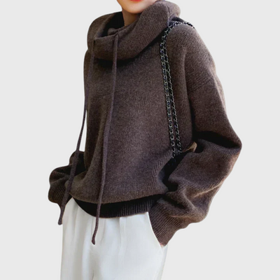 Waltraud | Weicher Strick-Kapuzenpullover