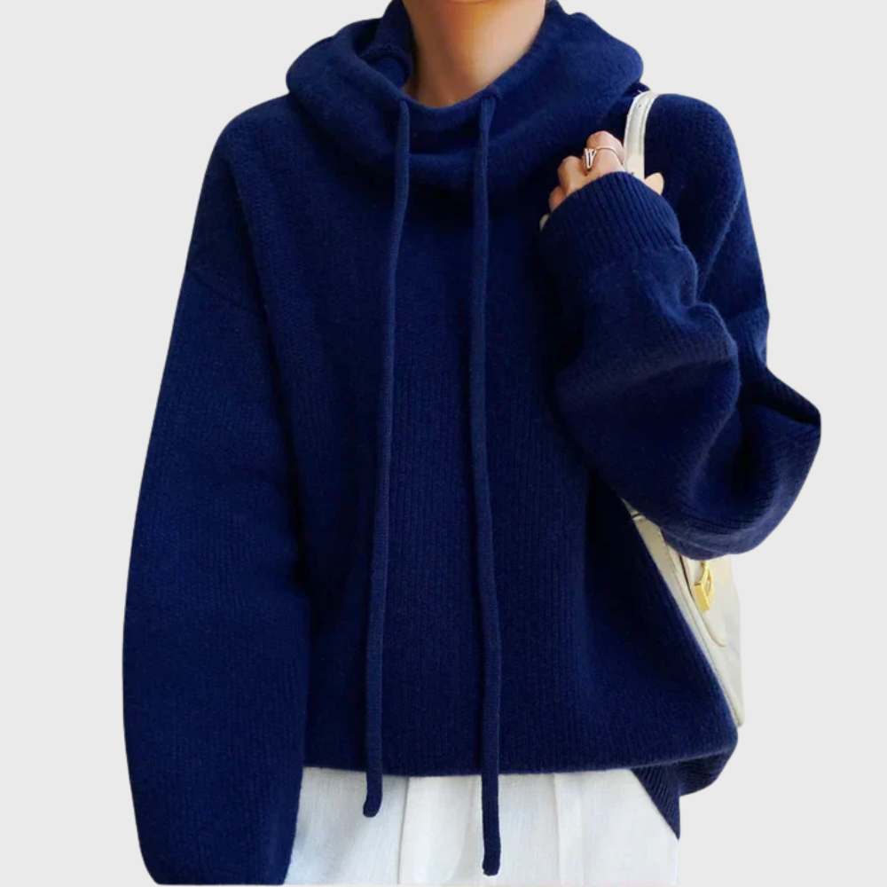 Waltraud | Weicher Strick-Kapuzenpullover
