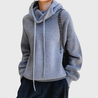 Waltraud | Weicher Strick-Kapuzenpullover