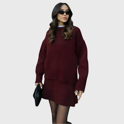 Annelie | Weiches Strick-Ensemble mit Pullover und Rock