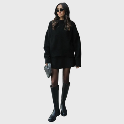 Annelie | Weiches Strick-Ensemble mit Pullover und Rock