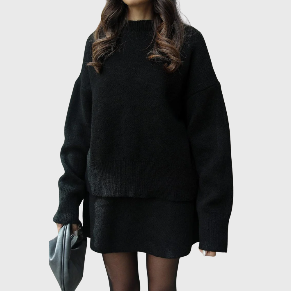 Annelie | Weiches Strick-Ensemble mit Pullover und Rock
