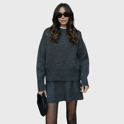Annelie | Weiches Strick-Ensemble mit Pullover und Rock