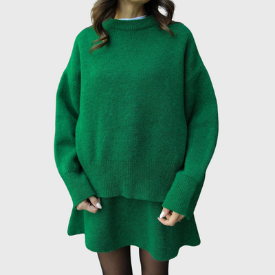 Annelie | Weiches Strick-Ensemble mit Pullover und Rock