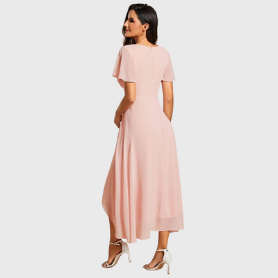 Chiara | A-Linien-Kleid aus Chiffon mit asymmetrischem Saum