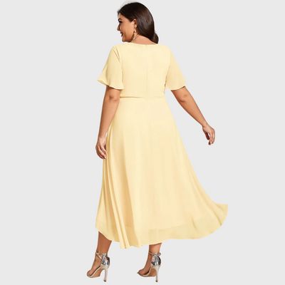 Chiara | A-Linien-Kleid aus Chiffon mit asymmetrischem Saum