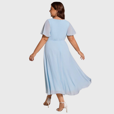 Chiara | A-Linien-Kleid aus Chiffon mit asymmetrischem Saum