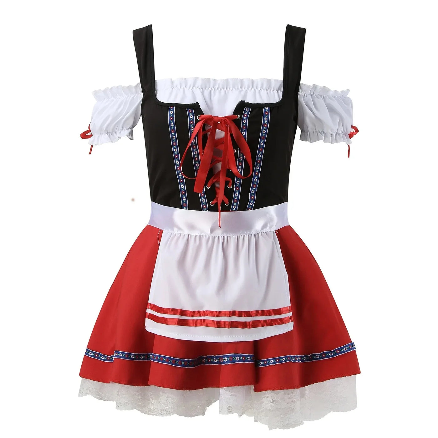 Klara | Mini Rot Oktoberfest Dirndl Kleid