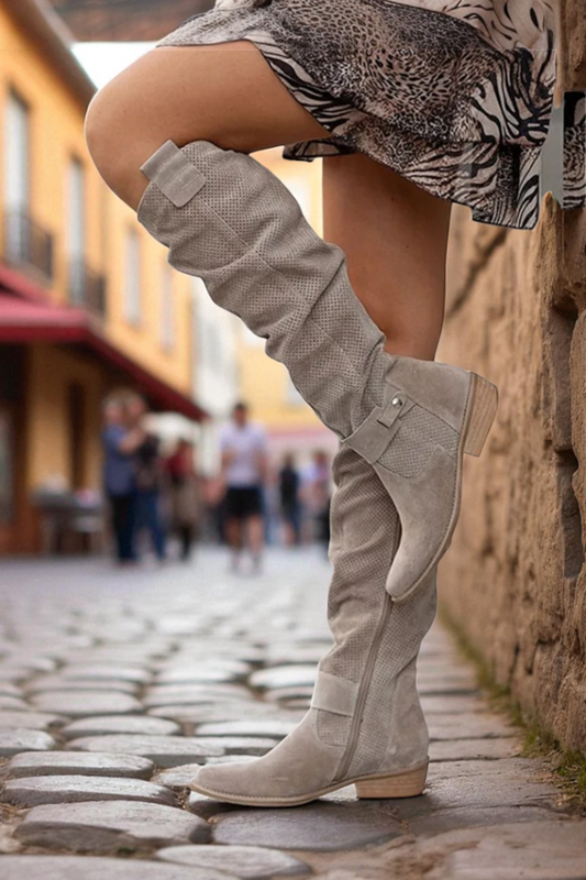 Gisela | Wadenhohe Stiefel mit weichem Futter