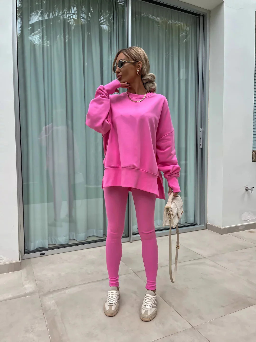Annika | Zweiteiliges Ensemble mit weitem Pullover und Schlupfhose