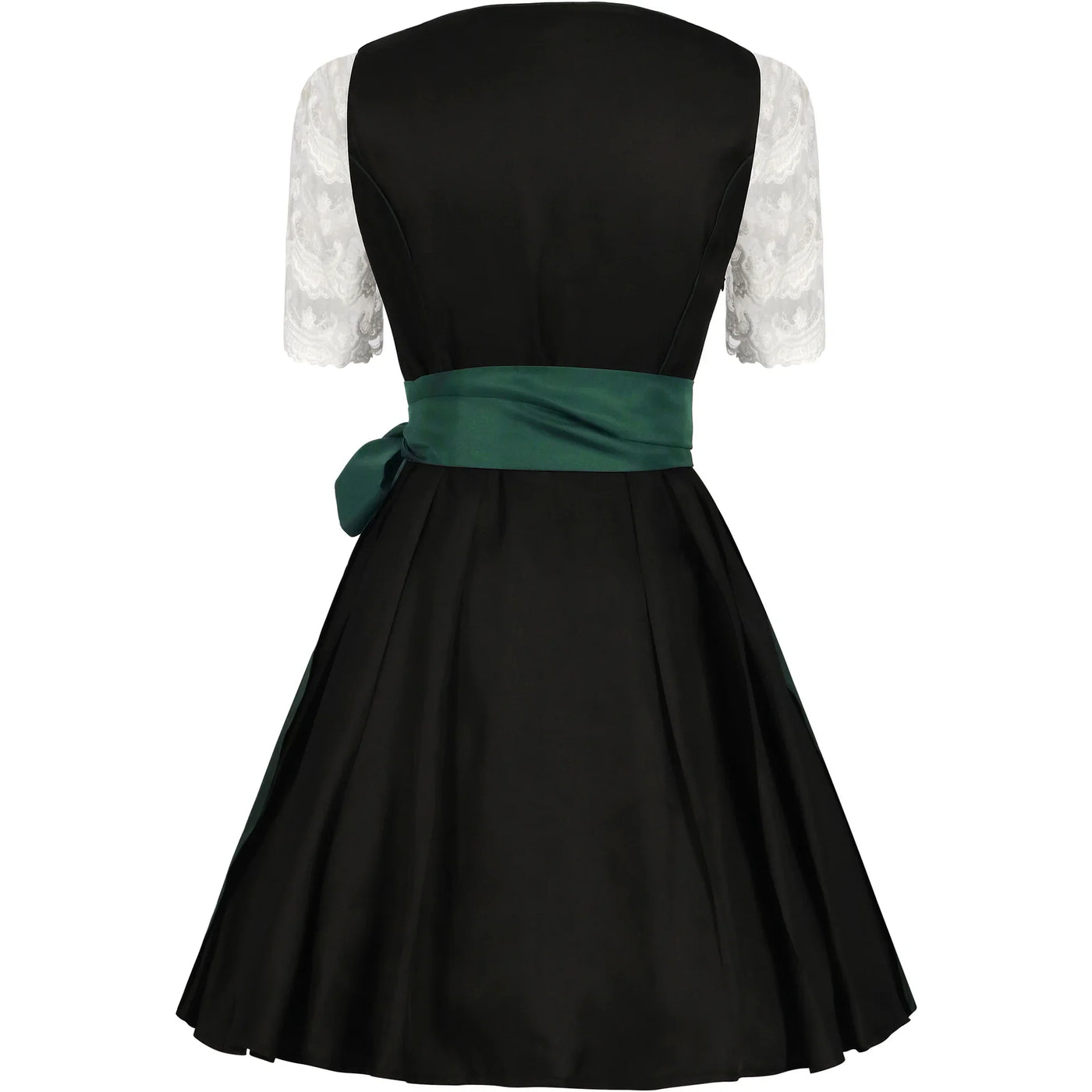 Maja | Grünes Festkleid mit floralen Details