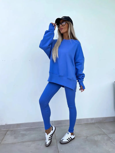 Annika | Zweiteiliges Ensemble mit weitem Pullover und Schlupfhose