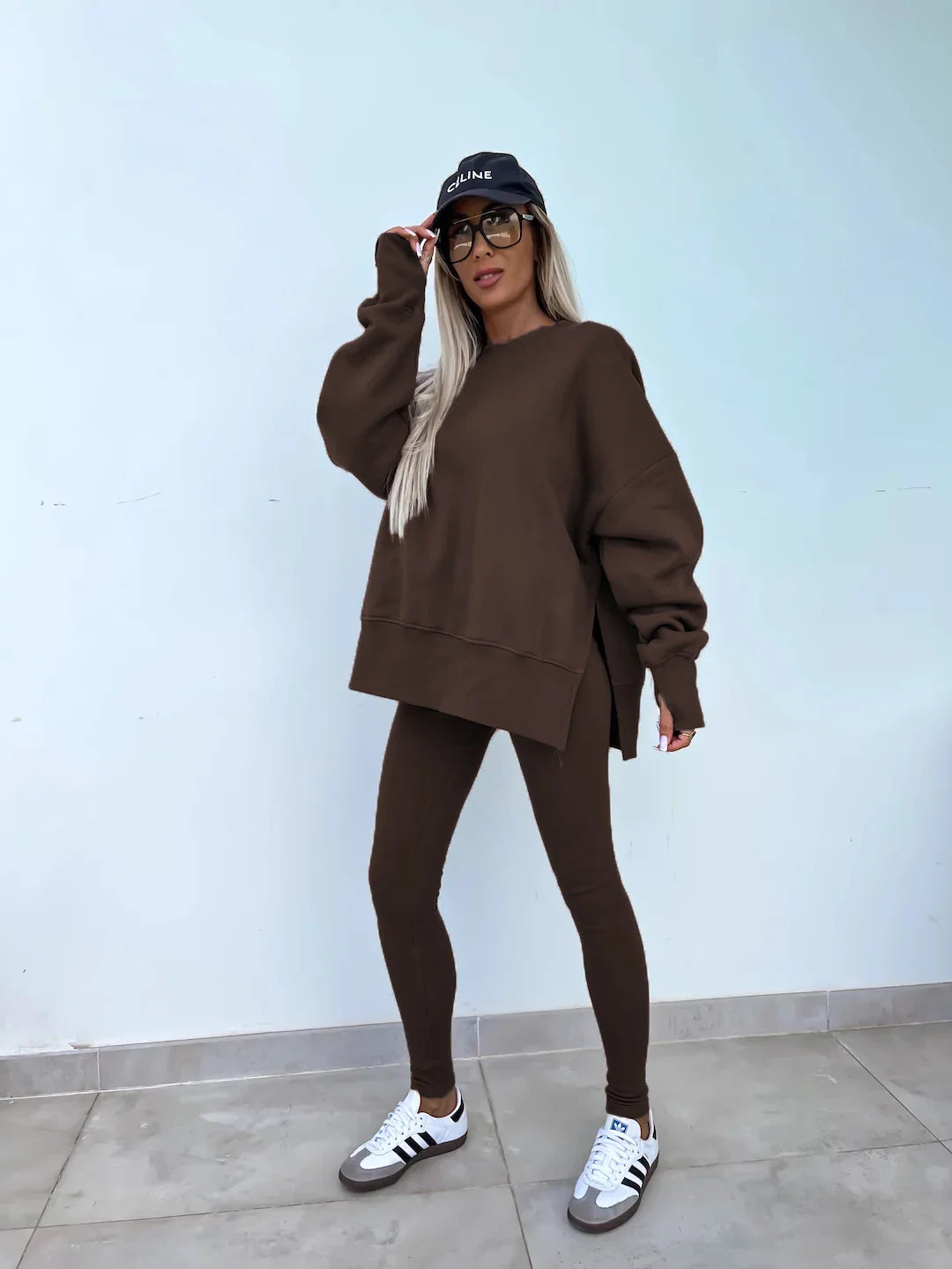 Annika | Zweiteiliges Ensemble mit weitem Pullover und Schlupfhose