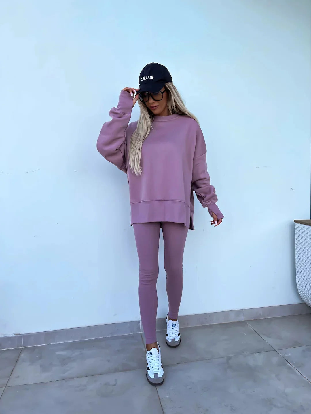 Annika | Zweiteiliges Ensemble mit weitem Pullover und Schlupfhose