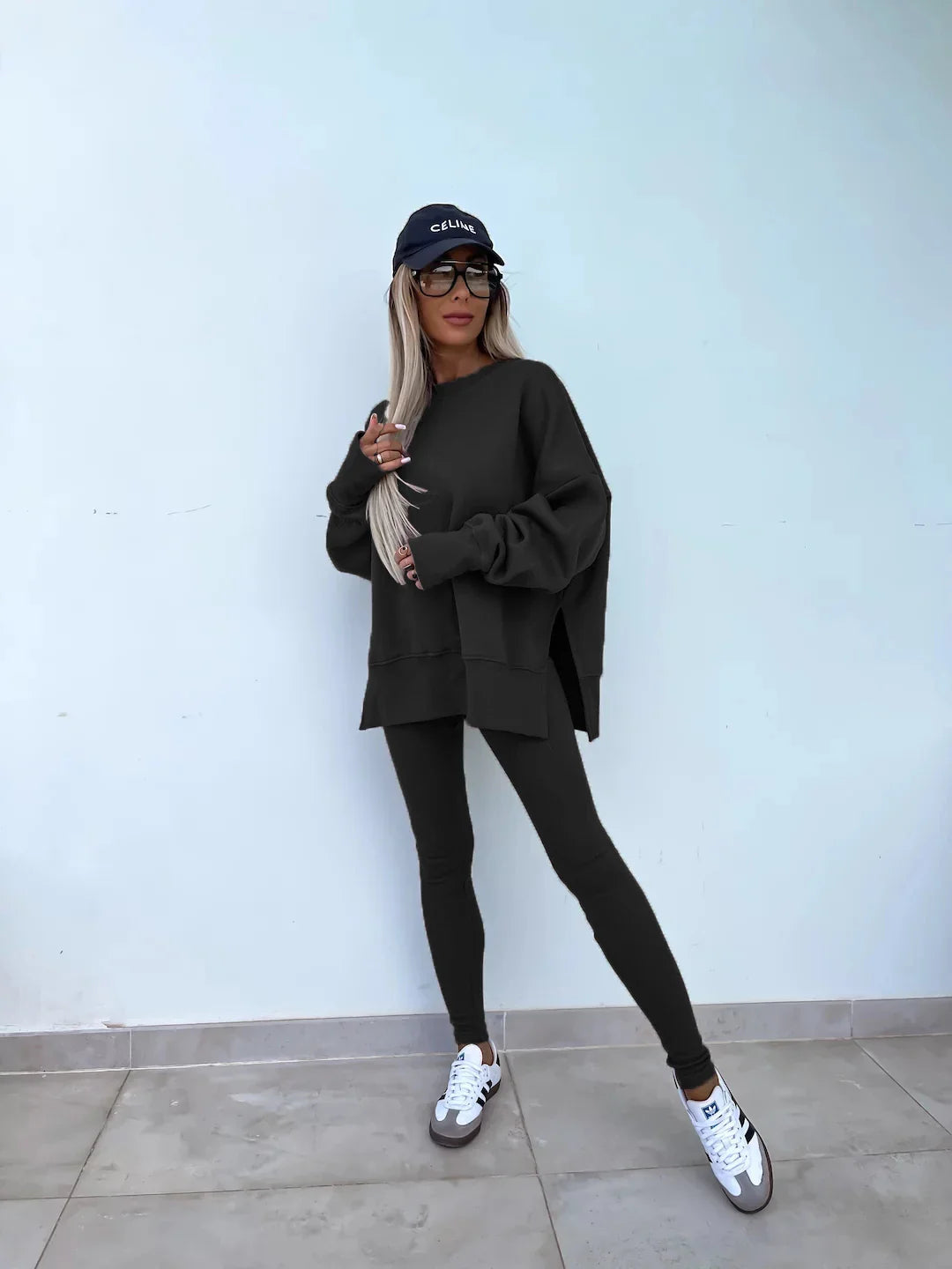 Annika | Zweiteiliges Ensemble mit weitem Pullover und Schlupfhose
