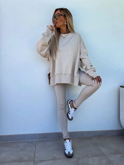 Annika | Zweiteiliges Ensemble mit weitem Pullover und Schlupfhose