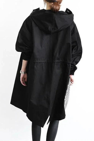 Elena | Midicoat mit Kapuze und Oversized-Silhouette