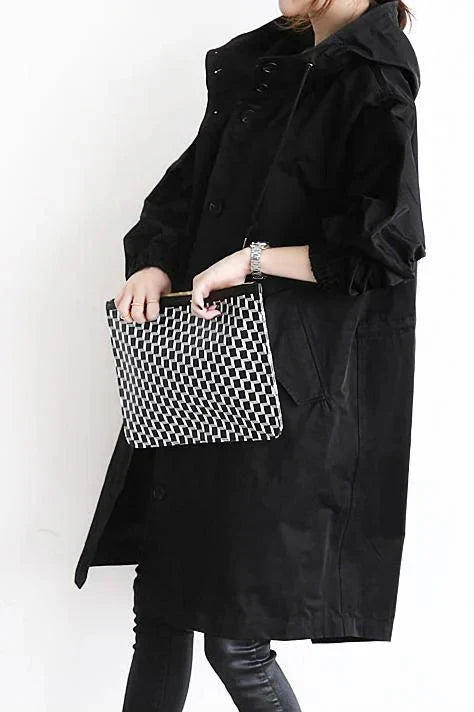 Elena | Midicoat mit Kapuze und Oversized-Silhouette