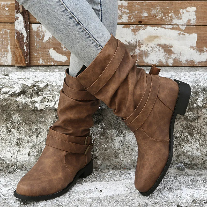 Greta | Mittlere Wadenstiefel für Oktoberfest & Alltag