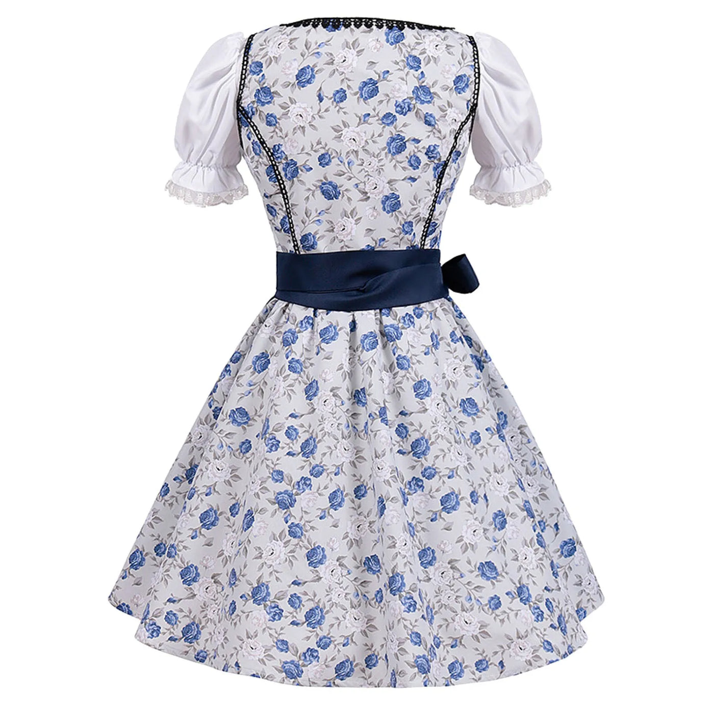 Margarete | Traditionelles Blaues Dirndl Kleid für Oktoberfest