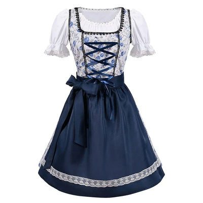 Margarete | Traditionelles Blaues Dirndl Kleid für Oktoberfest