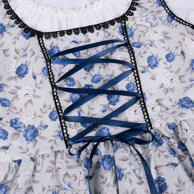 Margarete | Traditionelles Blaues Dirndl Kleid für Oktoberfest