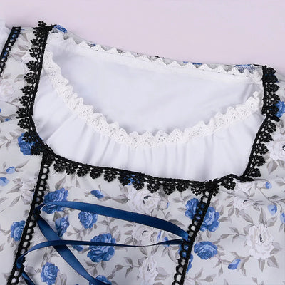 Margarete | Traditionelles Blaues Dirndl Kleid für Oktoberfest