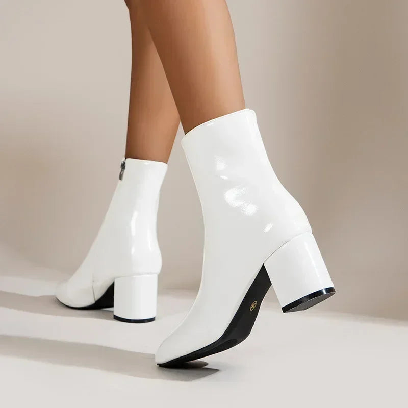 Clara | Dirndl Schuhe mit seitlichem Reißverschluss für Oktoberfest