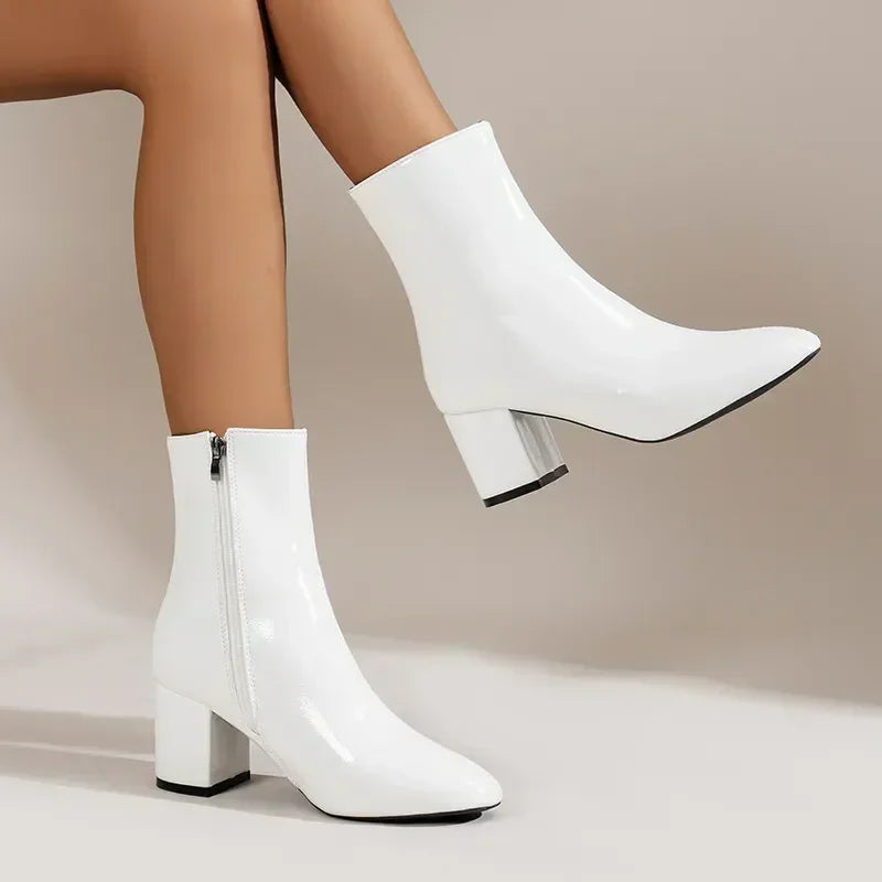 Clara | Dirndl Schuhe mit seitlichem Reißverschluss für Oktoberfest