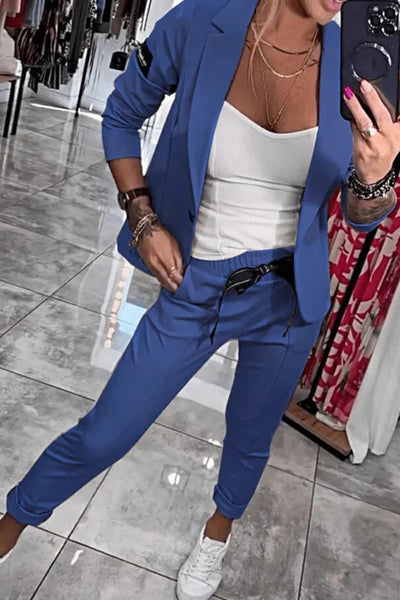 Isabelle | Maßgeschneidertes Set mit Weichem Blazer und Lässigen Jogginghosen