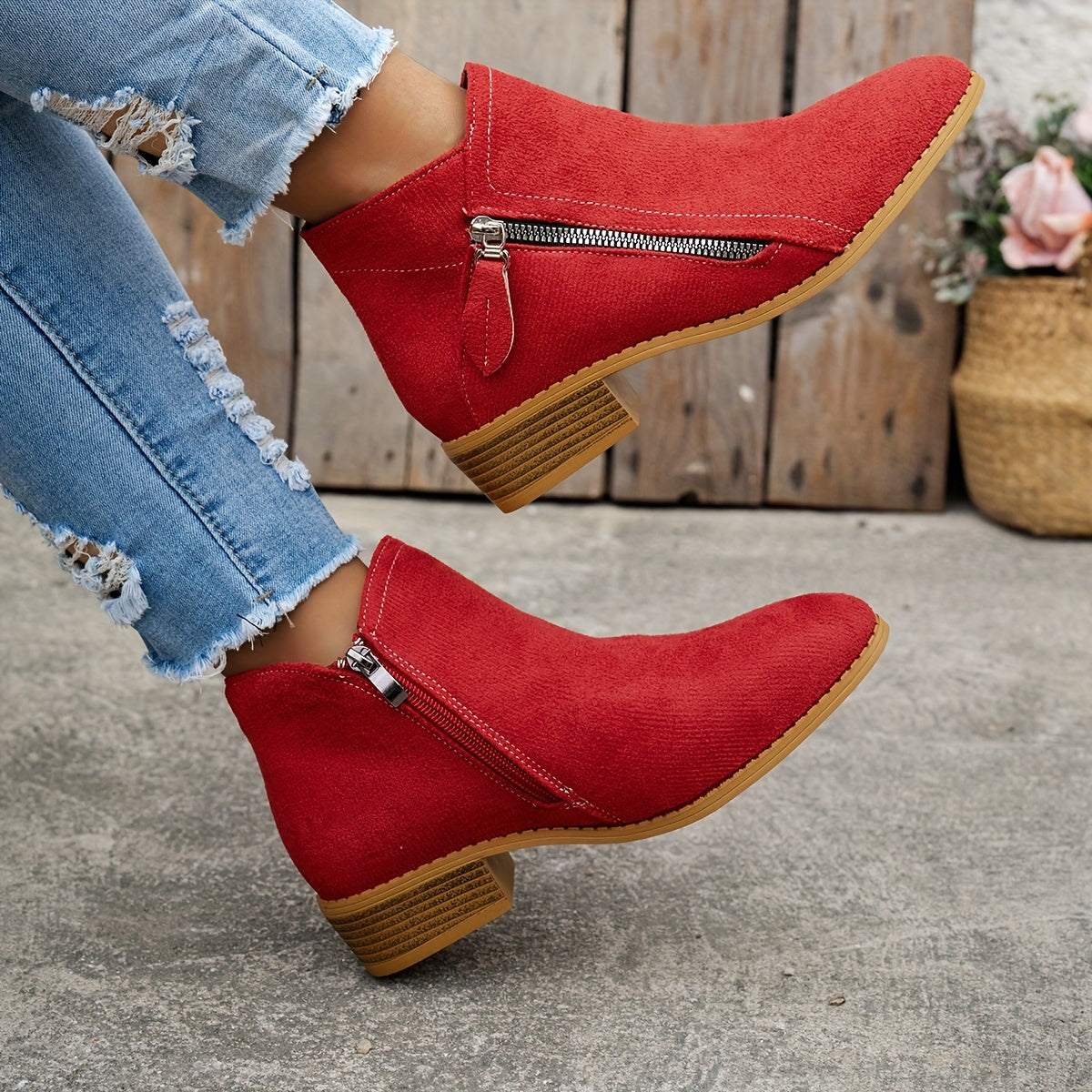 Augusta | Klassische Stiefeletten mit seitlichem Reißverschluss