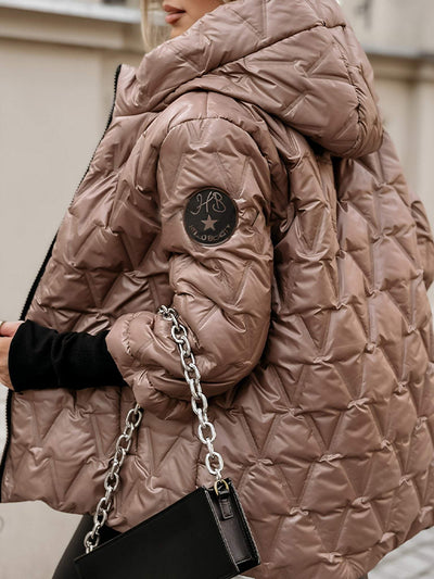 Margot | Diamantgesteppte Winterjacke mit Kapuze