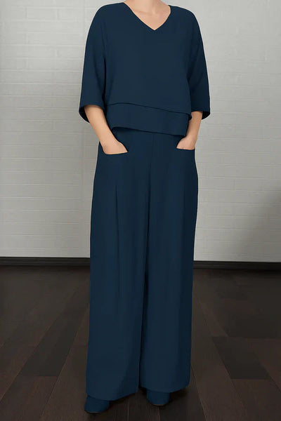 Selma | Übergroßes Oberteil mit asymmetrischem Schnitt und weiter Hose