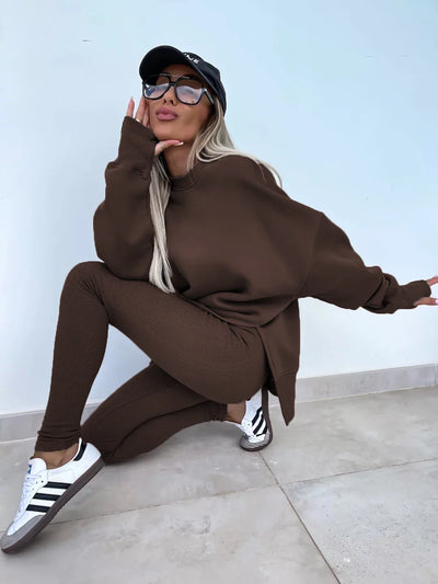 Annika | Zweiteiliges Ensemble mit weitem Pullover und Schlupfhose