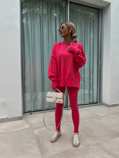 Annika | Zweiteiliges Ensemble mit weitem Pullover und Schlupfhose