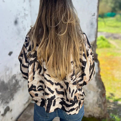 Ingrid | Leichte Bomberjacke mit Zebramuster