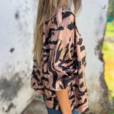 Ingrid | Leichte Bomberjacke mit Zebramuster