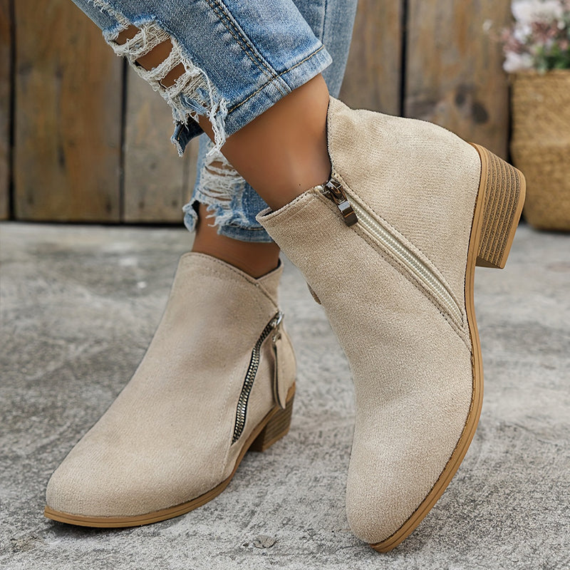 Augusta | Klassische Stiefeletten mit seitlichem Reißverschluss