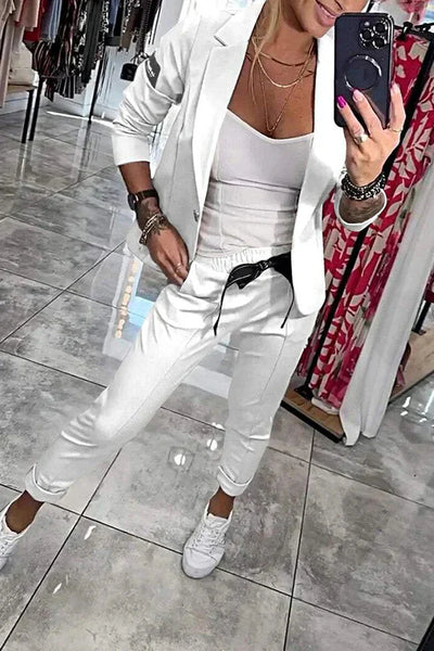 Isabelle | Maßgeschneidertes Set mit Weichem Blazer und Lässigen Jogginghosen
