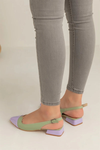 Valeska | Zweifarbige Ballerinas mit spitzer Form
