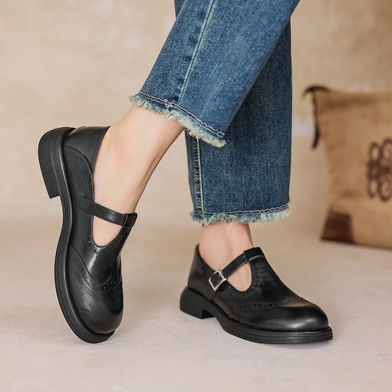 Tamina | Mary Jane Schuhe mit Brogue-Detail