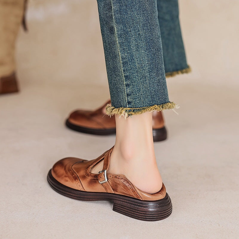 Tamina | Mary Jane Schuhe mit Brogue-Detail