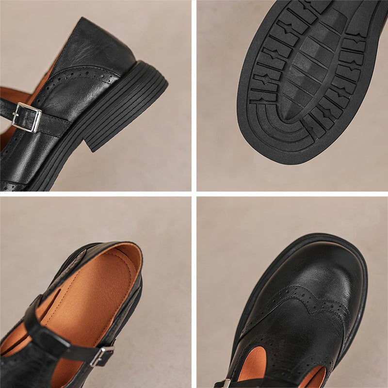 Tamina | Mary Jane Schuhe mit Brogue-Detail