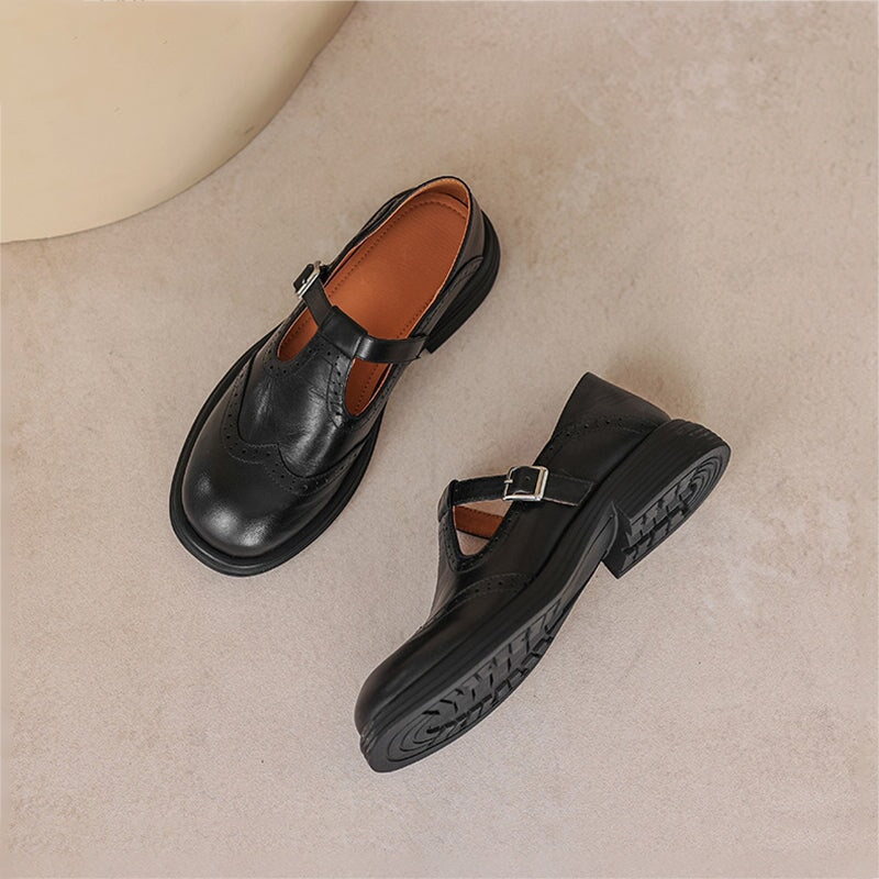 Tamina | Mary Jane Schuhe mit Brogue-Detail