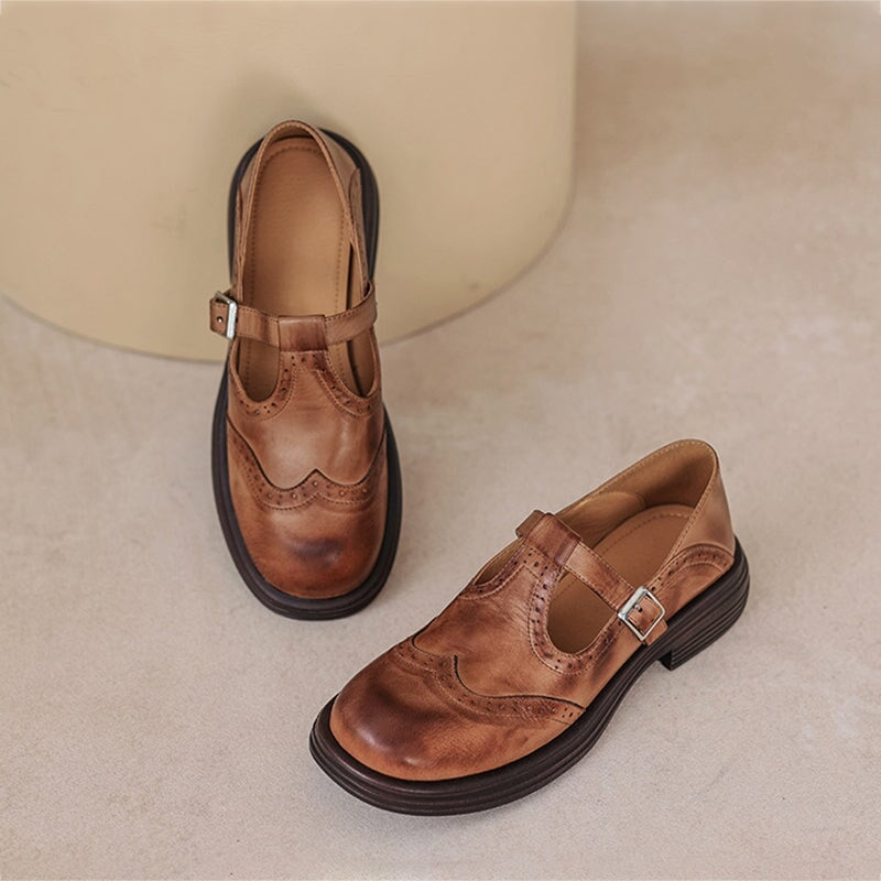 Tamina | Mary Jane Schuhe mit Brogue-Detail