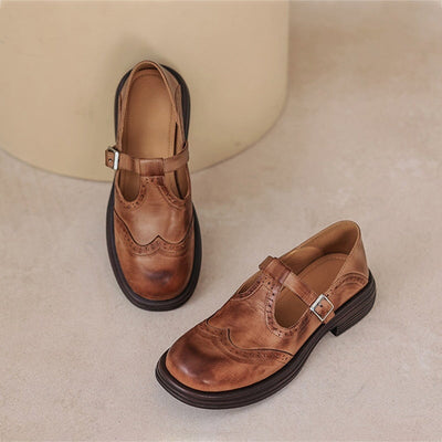Tamina | Mary Jane Schuhe mit Brogue-Detail