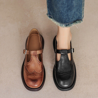 Tamina | Mary Jane Schuhe mit Brogue-Detail