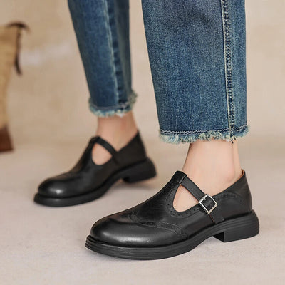 Tamina | Mary Jane Schuhe mit Brogue-Detail